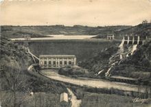 CPSM Barrage et Usine d'Eguzon vue d'Aval