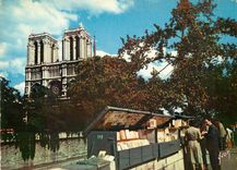 CPSM Paris Les Bouquinistes quai de Montebello et N D