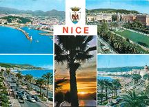 CPSM Nice Cote d'Azur French Riviera La Promenade des Anglais le Port la Place Massena