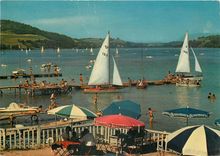 CPSM Les Alpes en couleurs naturelles Environs de Voiron (Isere) Lac de Charavines
