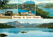 CPSM Barrage de Serre Poncon (H A) construit a 120 m au dessus de l'ancien lit de la Durance