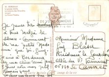 CPSM BOrdeaux la grosse cloche la colonne des Girondins le Port le Grand Theatre