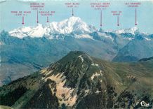 CPSM La Plagne (Savoie) alt 1970 m Panorama depuis le sommet de la Grande Rochelle (2500 m)