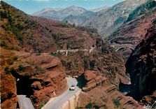 CPSM Les Alpes Maritimes Gorges de Daluis La route des Grandes Alpes et le Pont du Saut de la Maree