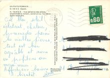 CPSM Nimes (Gard) Vue aerienne des Arenes amphitreatre romain construit au 1er siecle avant notre er