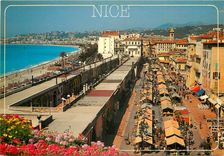 CPSM La Cote d'Azur Nice le marche du Cours Saleya