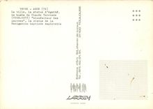 CPSM Agde La ville la statue d'Agathe le buste de Claude Terrasse