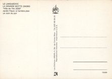 CPSM La Grande Motte La Ville de l'An 2000 Jardin Fleuri a l'Arriere plan un coin du port