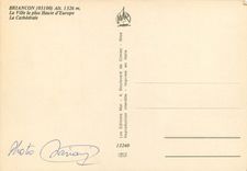 CPSM Briancon alt 1326 m la Ville la plus Haute d'Europe la Cathedrale