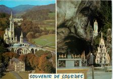 CPSM Souvenir de Lourdes