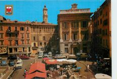 CPSM Nice Le marche aux Poissons de la Place St Francois et la Bourse du Travail