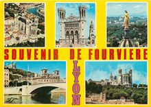 CPSM Lyon Basilique de Fourviere et la Saone Basilique de Fourviere