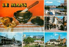 CPSM Le Mans (Sarhte) Les fameuses rillettes du Mans le port la rue marchande