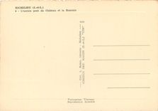 CPSM Richelieu (I et L) L'ancien pont du chateau et la Roseraie