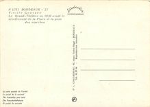 CPSM Bordeaux Vieille Gravure Le Grand Theatre en 1830 avant le nivellement de la Place et la pose d