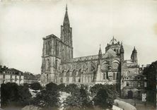 CPSM Strasbourg la cathedrale Cote Sud