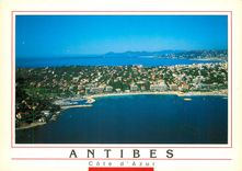 CPSM La Cote d'Azur Antibes la plage de la Salis le port de la Salis