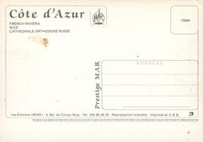 CPSM La Cote d'Azur French Rivera Nice Cathedrale Orthodica Russe