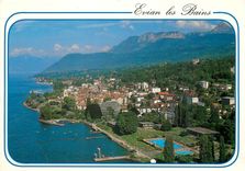 CPSM Lac Leman (France) Evian les Bain (Hte Sav) Vue generale panoramique les Memises et la Dents d'