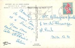 CPSM Menton (A M) La vieille ville et la Plage