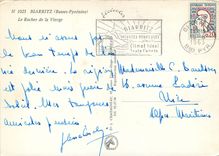 CPSM Biarritz (Basses Pyr) Le rocher de la Vierge