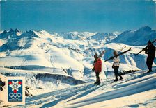 CPSM Alpes d'Huez (alt 1860 m) sommet 3e troncon du Telepherique des Grandes Rousses (33350 m)