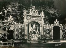CPSM Nancy La nuit Fontaine d'Amphitrite