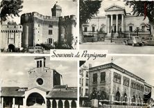CPSM Perpignan (Pyr Or) 4 Vues Souvenir Monuments