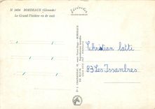 CPSM Bordeaux (Gironde) Le grand vu du nuit