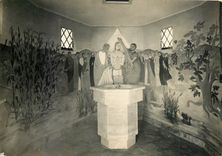 CPSM Les Calanques des Issambres (Var) Interieur de l'Eglise Le Baptistere