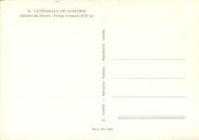 CPSM Cathedrale de Chartres Cloture Vierge Cousant (XVIe s)