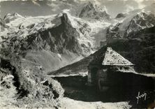 CPSM Le Chazelet (Htes Alpes) Massif de la Meije le grand pic (3983 m)