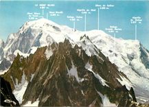 CPSM Vallee de Chamonix Ergentiere (Hte Savoie) Alt 1235 m Panorama sur les aiguilles de chamonix