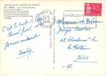 CPSM Paris les Champs Elysees l'Arc de Triomphe