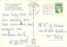 CPSM Corse Ile d'Amour Bonifacio Les Celebres Falaises et la Ville ou sejournerent