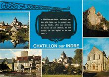 CPSM Chatillon sur Indre (Indre) vue generale le vieux chateau le donjon Vue generale