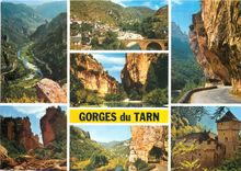 CPSM En Parcourant les Gorges du Tarn La Roche Aiguille Vue generale de St Enime