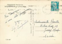 CPSM Chamonix Mont Blanc (Hte Savoie) les grands Mulets et le Mont Blanc