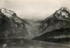 CPSM Lac d'Annecy Le Col des Aravis et le Mont Blanc