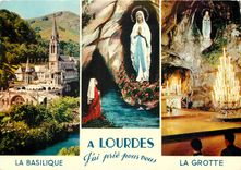 CPSM Souvenir de Lourdes