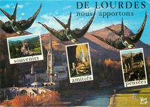 CPSM Souvenir de Lourdes