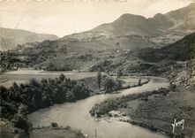 CPSM Lourdes (Htes Pyr) Le Gavr de Pau vu du telepherique du Beov