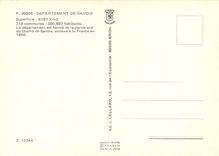 CPSM Departement de Savoie Sup 6187 km2