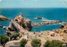 CPSM Biarritz Vue sur le Rocher de la Vierge