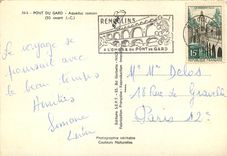 CPSM Pont du Gard Aqueduc romain (50 av J C)