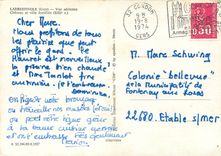 CPSM Larressingle (Gers) Vue aerienne Chateau et Ville fortifiee (XIIIe s