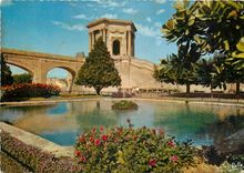 CPSM Montpellier (Herault) Jardin du Peyrou et chateau d'eau