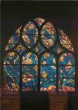 CPSM Paris Eglise Saint Severin Vitrail du Bapteme deambulatoire par Jean Bazainne 1966