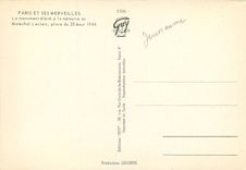 CPSM Paris et ses merveilles le monument eleve a la memoire du Marechal Leclerc