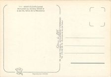 CPSM Saint Flour (Cantal) Monument au Docteur Mallet et ses Fils